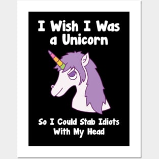 Funny Unicorn prints - Funny Unicorn designs -- Posters and Art